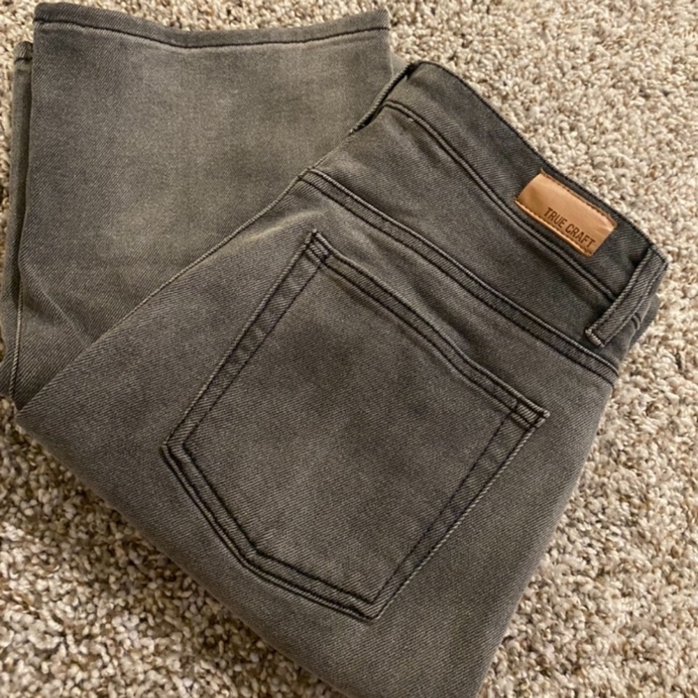 High rise, ripped, boot cut jeans